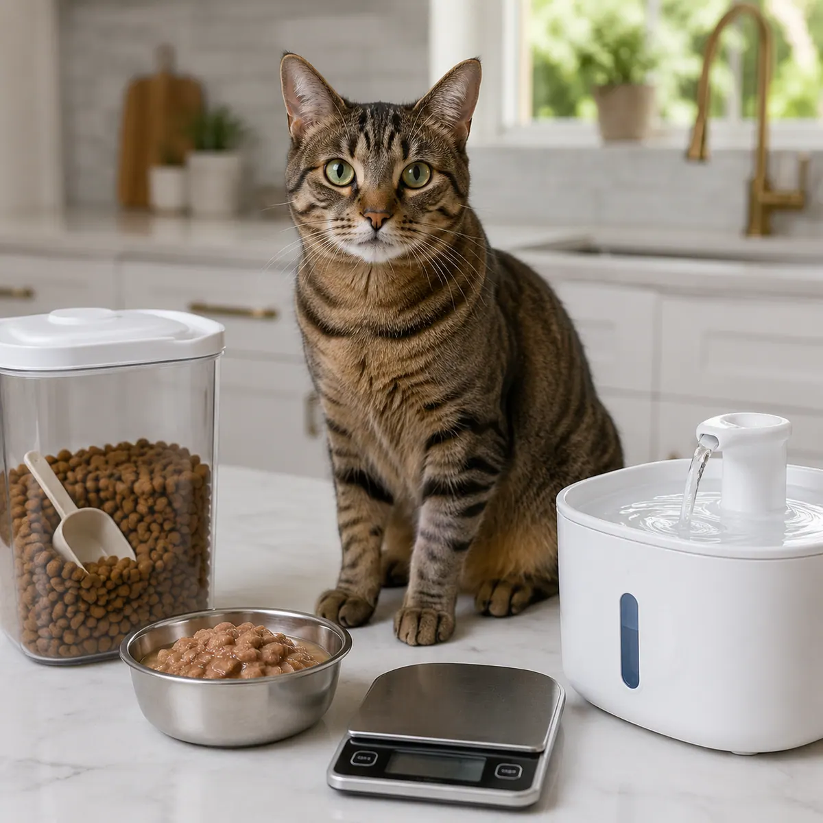 Cat Feeding Guide for Water Weight and Safe Meals closing image
